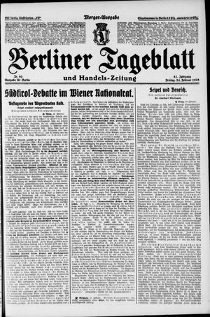 Berliner Tageblatt und Handels-Zeitung vom 24.02.1928