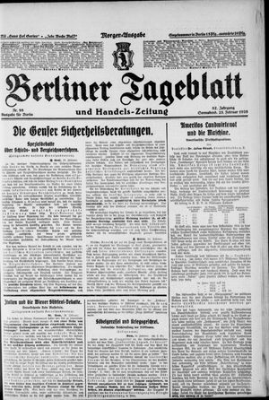 Berliner Tageblatt und Handels-Zeitung vom 25.02.1928