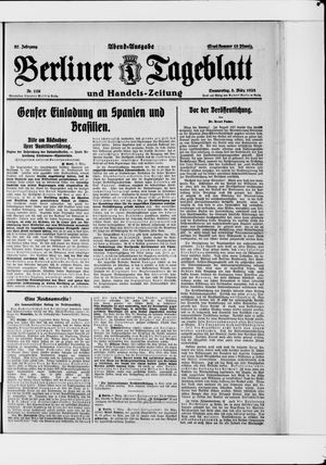 Berliner Tageblatt und Handels-Zeitung vom 08.03.1928