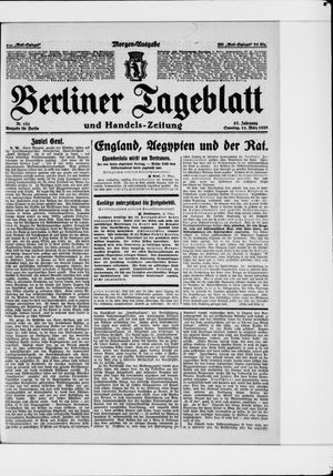 Berliner Tageblatt und Handels-Zeitung vom 11.03.1928