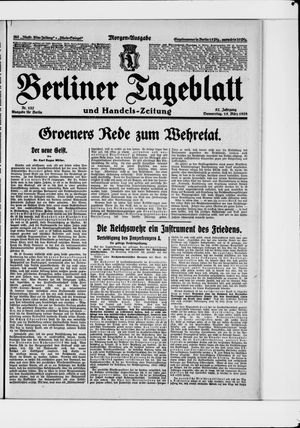 Berliner Tageblatt und Handels-Zeitung on Mar 15, 1928