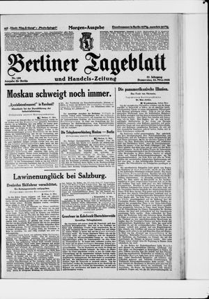 Berliner Tageblatt und Handels-Zeitung vom 22.03.1928
