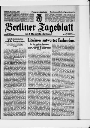 Berliner Tageblatt und Handels-Zeitung vom 23.03.1928