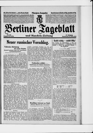 Berliner Tageblatt und Handels-Zeitung vom 24.03.1928