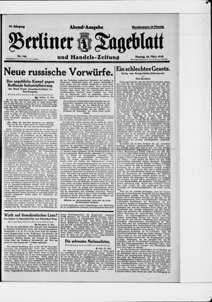 Berliner Tageblatt und Handels-Zeitung vom 26.03.1928