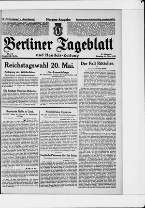 Berliner Tageblatt und Handels-Zeitung vom 27.03.1928