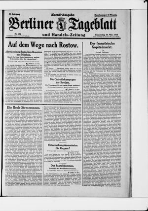 Berliner Tageblatt und Handels-Zeitung vom 29.03.1928