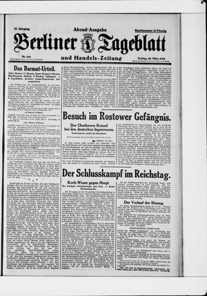 Berliner Tageblatt und Handels-Zeitung vom 30.03.1928