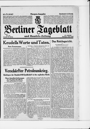 Berliner Tageblatt und Handels-Zeitung vom 01.04.1928