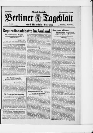 Berliner Tageblatt und Handels-Zeitung on Apr 3, 1928
