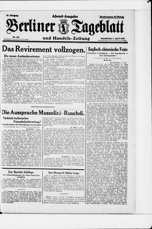 Berliner Tageblatt und Handels-Zeitung vom 07.04.1928