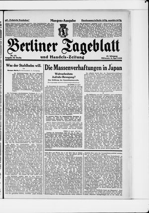 Berliner Tageblatt und Handels-Zeitung vom 11.04.1928