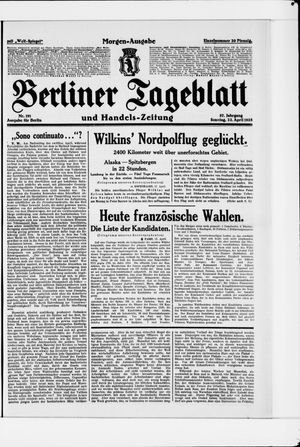 Berliner Tageblatt und Handels-Zeitung vom 22.04.1928