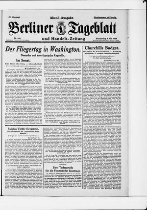 Berliner Tageblatt und Handels-Zeitung vom 03.05.1928