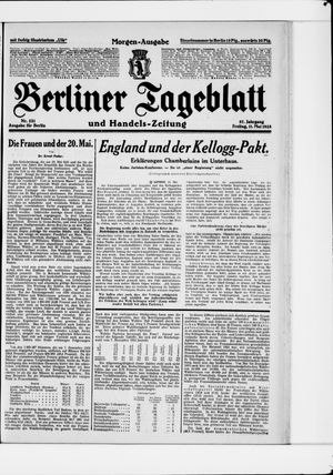 Berliner Tageblatt und Handels-Zeitung vom 11.05.1928