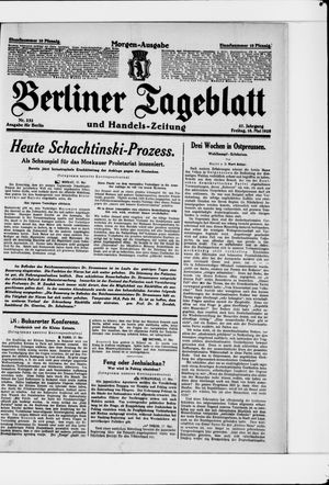 Berliner Tageblatt und Handels-Zeitung vom 18.05.1928