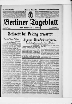 Berliner Tageblatt und Handels-Zeitung vom 23.05.1928