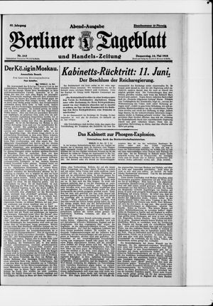 Berliner Tageblatt und Handels-Zeitung vom 24.05.1928