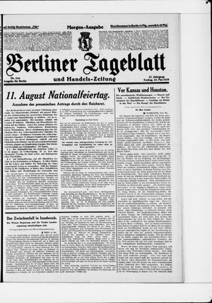 Berliner Tageblatt und Handels-Zeitung vom 25.05.1928