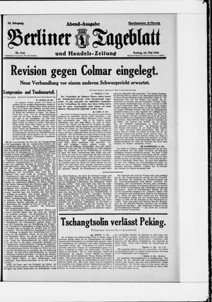 Berliner Tageblatt und Handels-Zeitung vom 25.05.1928
