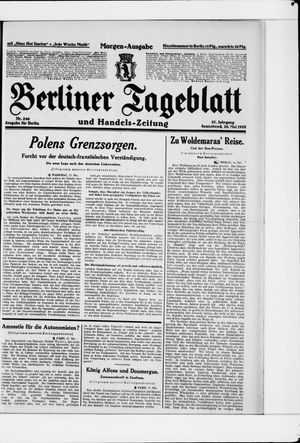 Berliner Tageblatt und Handels-Zeitung vom 26.05.1928