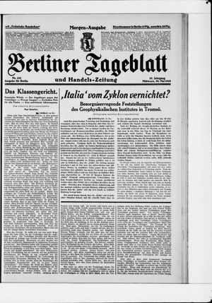 Berliner Tageblatt und Handels-Zeitung vom 30.05.1928
