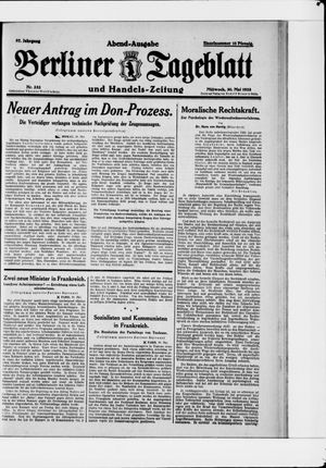 Berliner Tageblatt und Handels-Zeitung vom 30.05.1928