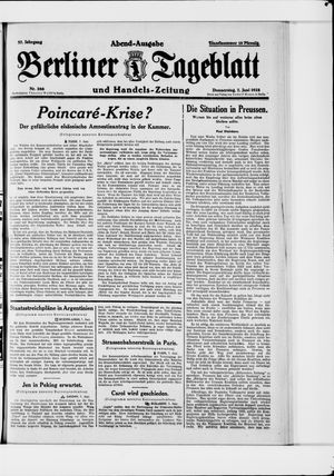 Berliner Tageblatt und Handels-Zeitung vom 07.06.1928