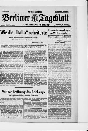 Berliner Tageblatt und Handels-Zeitung vom 13.06.1928