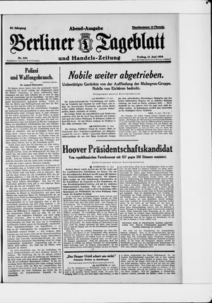 Berliner Tageblatt und Handels-Zeitung vom 15.06.1928