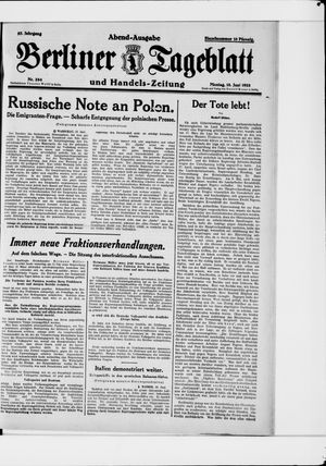 Berliner Tageblatt und Handels-Zeitung vom 18.06.1928