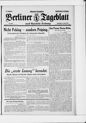 Berliner Tageblatt und Handels-Zeitung vom 19.06.1928