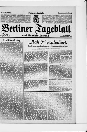 Berliner Tageblatt und Handels-Zeitung vom 24.06.1928