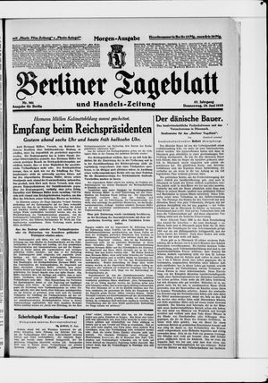 Berliner Tageblatt und Handels-Zeitung vom 28.06.1928