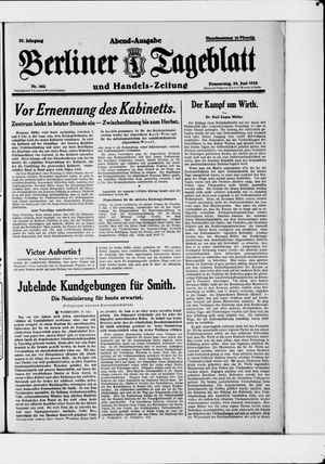 Berliner Tageblatt und Handels-Zeitung vom 28.06.1928