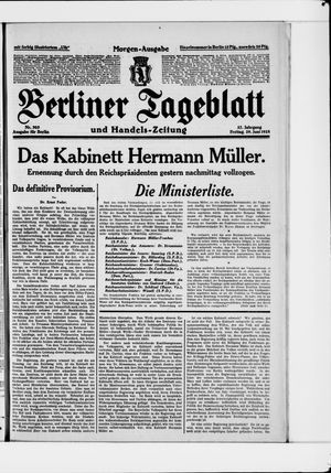 Berliner Tageblatt und Handels-Zeitung vom 29.06.1928