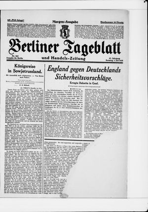 Berliner Tageblatt und Handels-Zeitung vom 01.07.1928