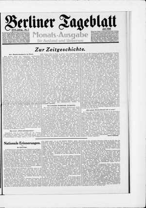 Berliner Tageblatt und Handels-Zeitung vom 02.07.1928