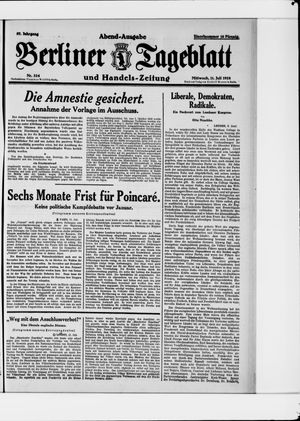 Berliner Tageblatt und Handels-Zeitung vom 11.07.1928