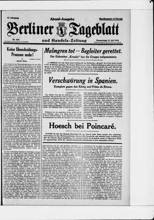 Berliner Tageblatt und Handels-Zeitung on Jul 12, 1928