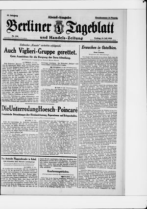 Berliner Tageblatt und Handels-Zeitung vom 13.07.1928
