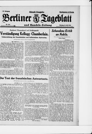Berliner Tageblatt und Handels-Zeitung vom 16.07.1928