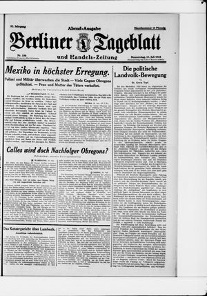 Berliner Tageblatt und Handels-Zeitung vom 19.07.1928