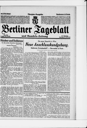 Berliner Tageblatt und Handels-Zeitung vom 22.07.1928
