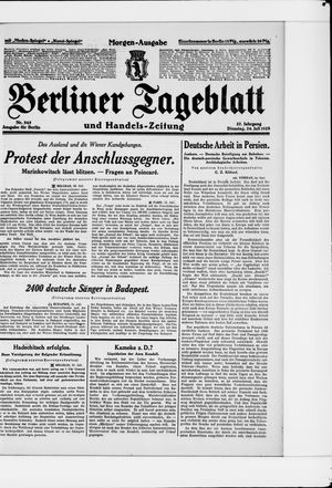 Berliner Tageblatt und Handels-Zeitung on Jul 24, 1928