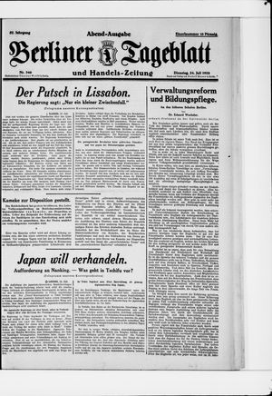 Berliner Tageblatt und Handels-Zeitung vom 24.07.1928