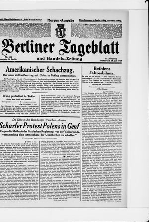Berliner Tageblatt und Handels-Zeitung vom 28.07.1928