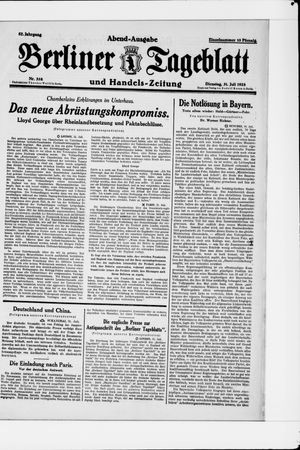 Berliner Tageblatt und Handels-Zeitung vom 31.07.1928