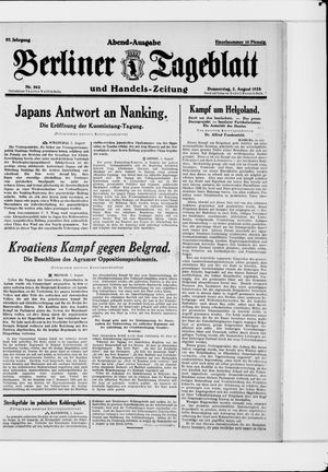 Berliner Tageblatt und Handels-Zeitung vom 02.08.1928