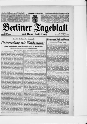 Berliner Tageblatt und Handels-Zeitung vom 04.08.1928